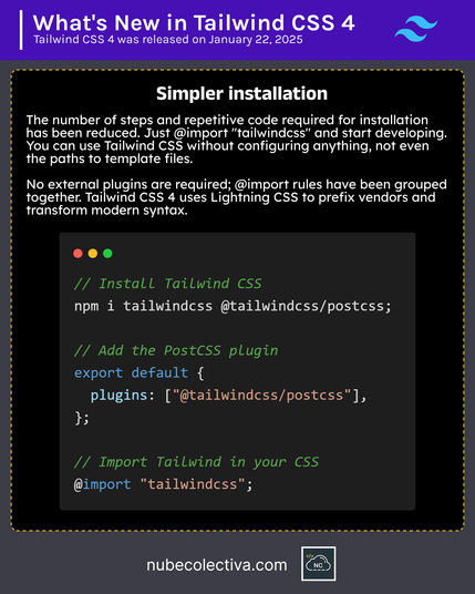 Simpler Installation in Tailwind CSS 4 !