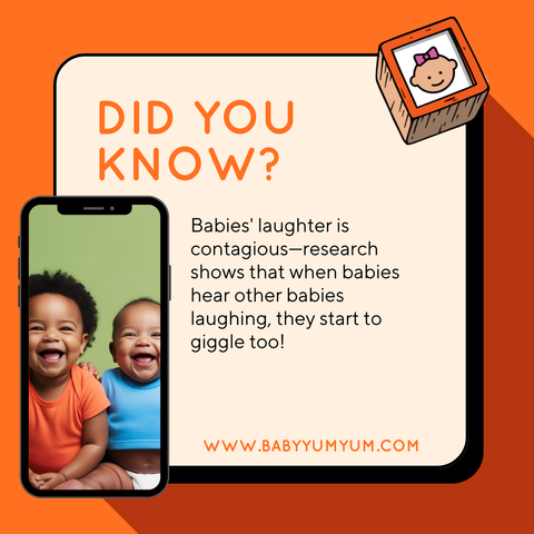 Did you know? #BabyYumYum #BYY #DidYouKnow #BabyLaughter #ContagiousGiggles #LaughterIsContagious #BabyJoy #ParentingFacts #GiggleTime #SweetMoments