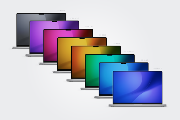 Every color variation of a desktop wallpaper collection