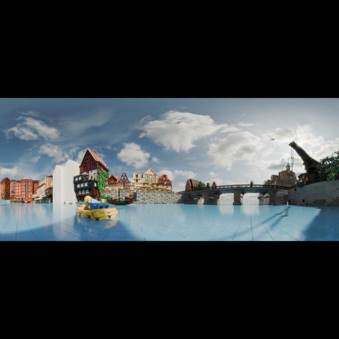 Custom LEGO model of buildings in Lüneburg, Germany, by Benjamin Albrecht from albrick.de