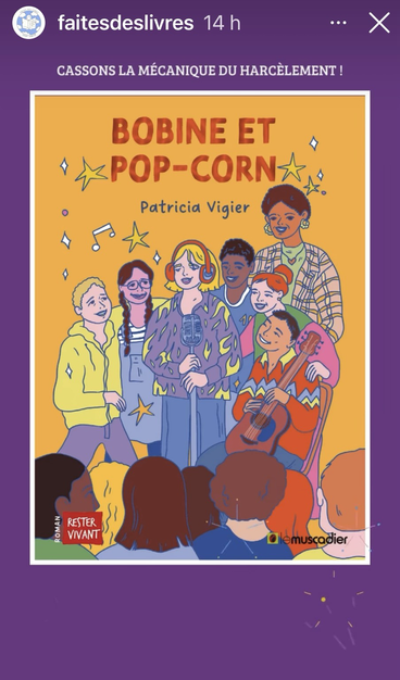 Visuel du salon Faites des Livres avec la couverture du roman « bobine et popcorn »