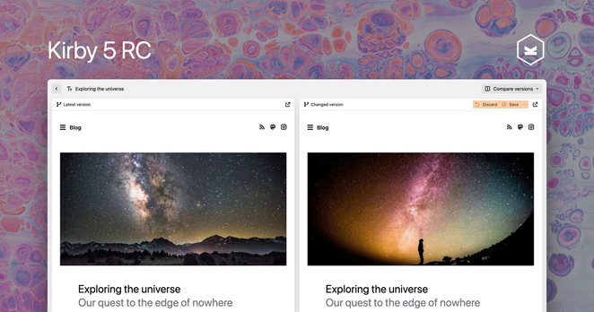 Our new preview with a side-by-side comparison of two versions of a page.