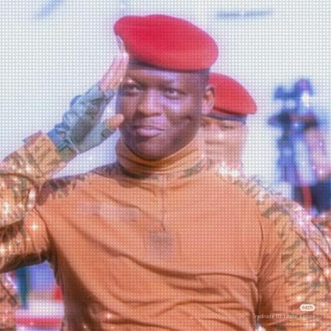 An image of Captain Ibrahim Traore, president of Burkina Faso.