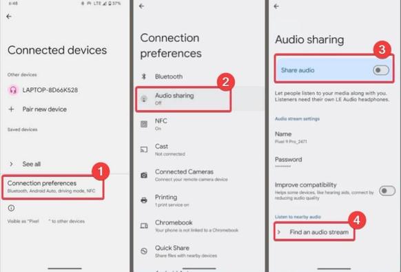 Pixel 8/9 users: Share music or join live streams with Auracast audio sharing! Enable it in Developer Options, connect LE Audio earbuds, and broadcast to friends or tune in at events—no more tangled wires. #Auracast #PixelTips #BluetoothAudio