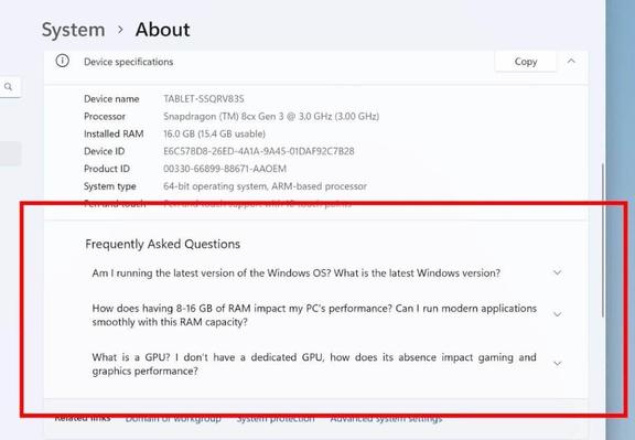 Windows 11 24H2’s new FAQ feature breaks down why your PC is slow—highlighting low RAM, weak GPU, or outdated OS—so you get clear, actionable tips to boost performance without guesswork. Smarter troubleshooting starts here. #Windows11 #PCPerformance #TechTips