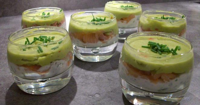 Photo pour la recette Verrines Saumon Guacamole