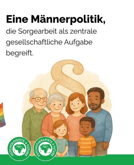 Eine Zeichnung von 6 Menschen unterschiedlicher Kulturen und Altersgruppen, die vor einem riesigen Paragraphen stehen.