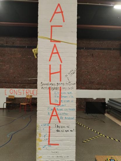 Acahual en un pilar