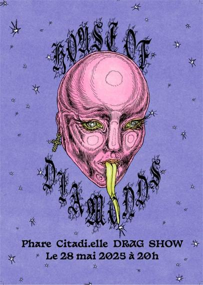 Affiche du dragshow Phare Citadielle, le 28 mai 2025 à 20 h.