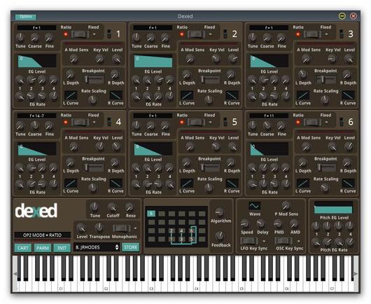 Dexed, VSTI Clone of the Yamaha DX7