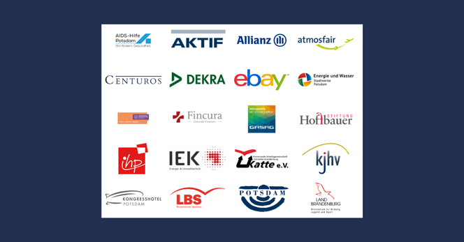Flyer mit Unternehmenslogos zum Matching Day