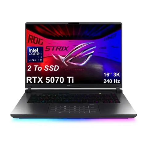 ASUS ROG STRIX G16 (2025) Ultra 9 275HX / RTX 5070 Ti 12Go / 2 To SSD / 32 Go DDR5 / 16“ WQXGA 240 Hz / Windows 11