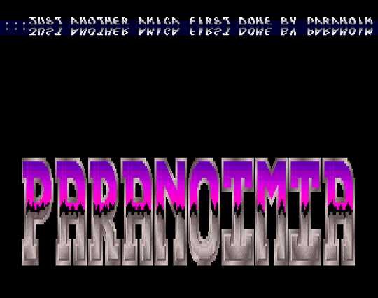 Screenshot of "Daily Double Horse Racing" - Crack: Paranoimia - Published by Artworx on Commodore Amiga (1989)