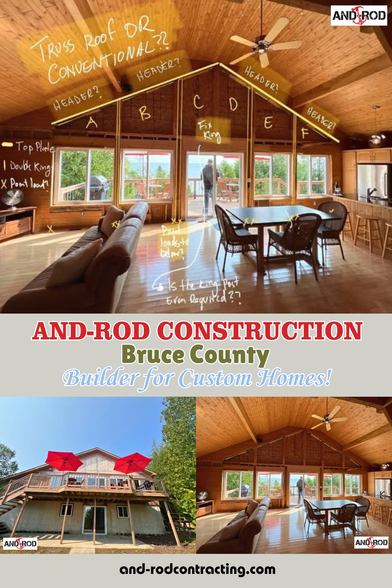 Structural fix in progress! Bruce County’s builder for custom homes is making this wall right—stay tuned!