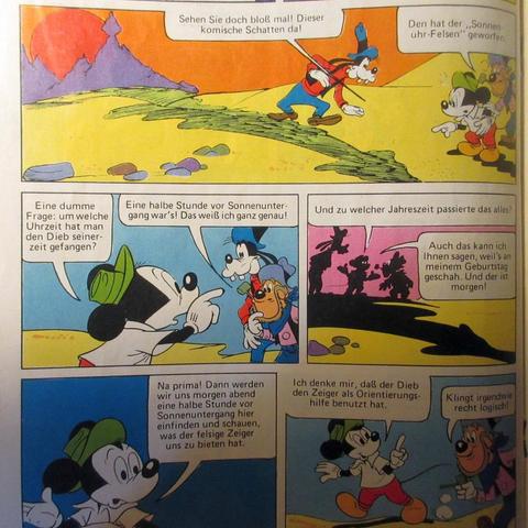 Quelle: "Das Geheimnis der 'Sonnenuhr'" von Michele Gazzarri und Guido Scala, 1972 (Mickyvision 8/1975)