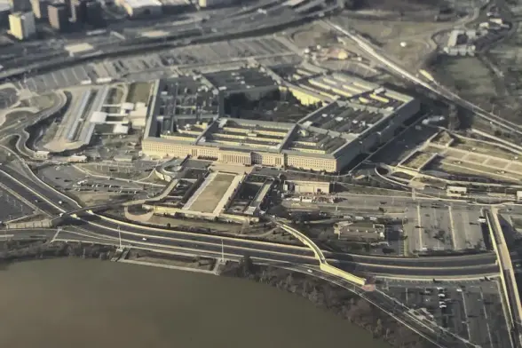 The Pentagon is seen in this aerial view in Washington, Jan. 26, 2020. (AP Photo/Pablo Martinez Monsivais, File)