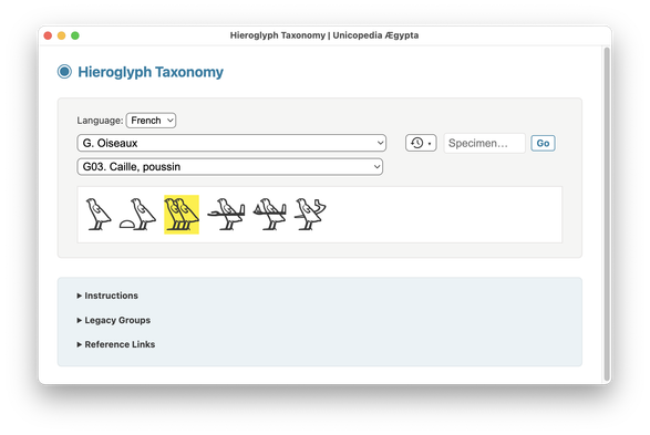 Hieroglyph Taxonomy utility screenshot