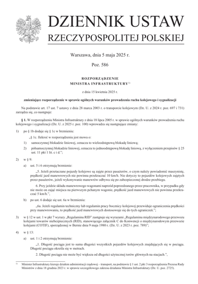 Dziennik Ustaw 2025 poz. 586.
