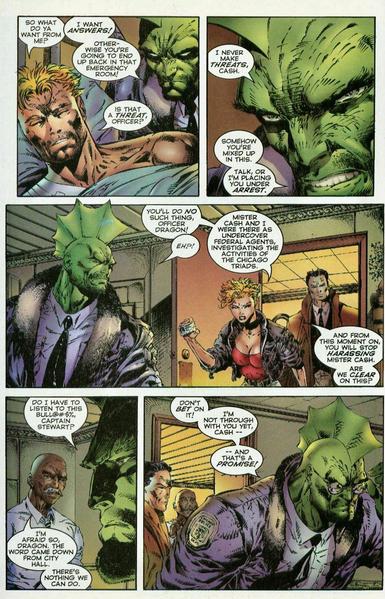 the dragon and other police offices having a conversation in the hospital room 