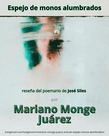 ✍️ Poemas que reflexionan intensamente sobre la vida, la muerte y el destino
🫧 «Espejo de monos alumbrados», reseña del poemario de José Siles, por Mariano Monge Juárez
