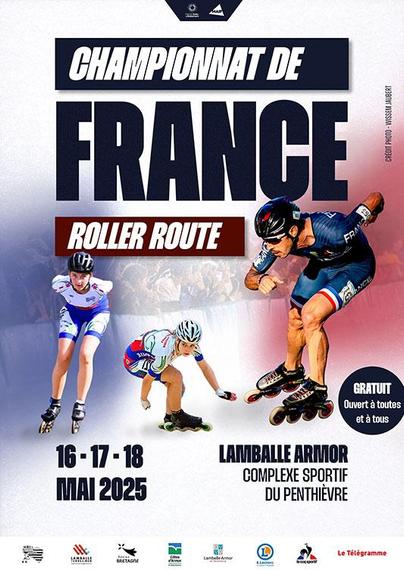 Affiche du championnat de France route roller course 2025