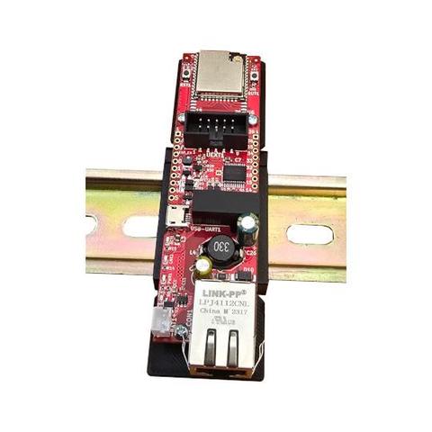 esp32-poe-iso board on din rail
