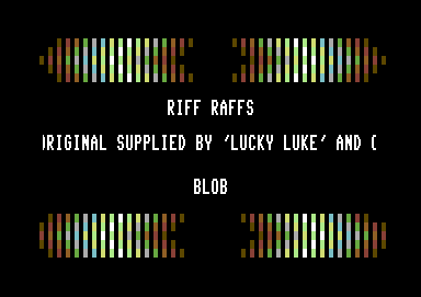 Screenshot of "Blob" - Crack: Riff Raffs (RR) - Published by Softgraf SRL on Commodore 64 (1988)