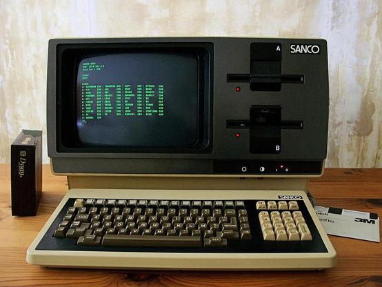 Wikipedia: Sanco 8001 computer, running under CP/M 2.2 (1982)