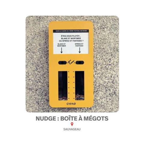 Installation d’une boîte à mégots ludique dans le quartier Sauvageau, visant à encourager un geste écologique au quotidien.