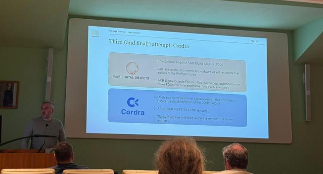 Presentation on building a repository for heritage science