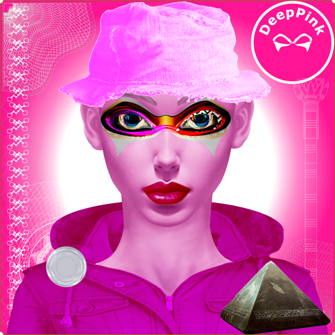 pink nft colored female character