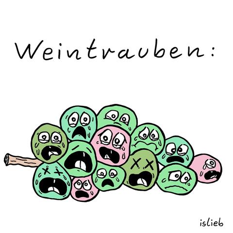 Weintrauben: Weinende Weintrauben.