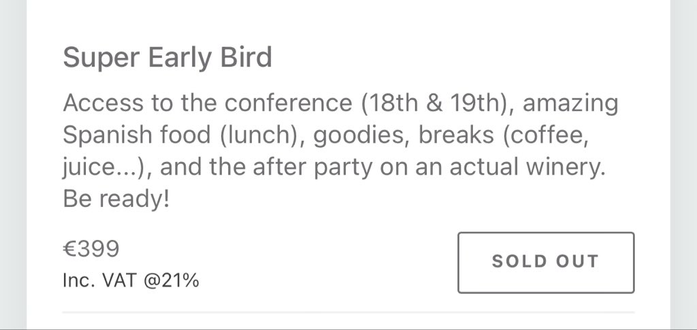 super early sold out