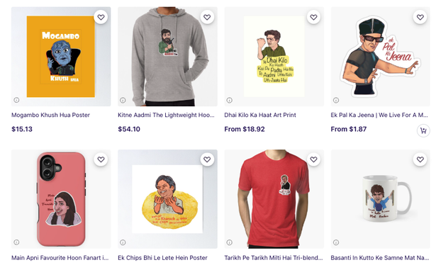 🎬✨ Calling all Bollywood buffs! Inspired~Souls brings you vibrant fan art celebrating the magic of Hindi cinema. Now on Redbubble! 🌟🛍️ 


#BollywoodArt #FanArt #RedbubbleShop #InspiredSouls #illustration #fanart #draw #drawing #drama #hindi #decor #creativetoots #idea #gift #sticker #poster #redbubble #artfeed #cinema #hindi 