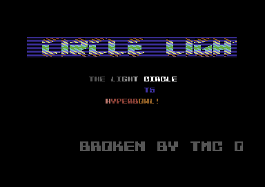 Screenshot of "Hyper Bowl" - Crack: The Light Circle - Published by Mastertronic on Commodore 64 (1987)