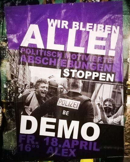 Wir bleiben alle! Politisch motivierte Abschiebungen stoppen!
2025
#b1804 #abschiebungenstoppen #wirbleibenalle #berlinposter #berlindemo #politicalposter