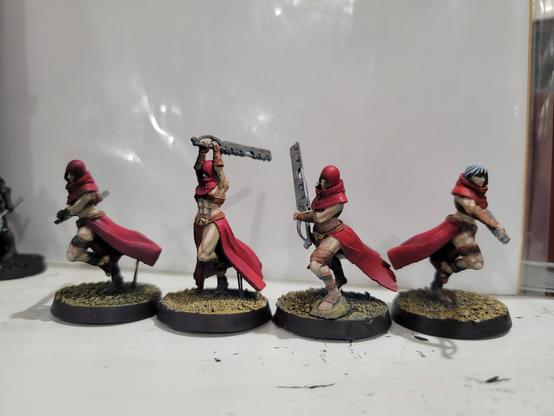 Four melee battle sisters who feel really bad about losing every game