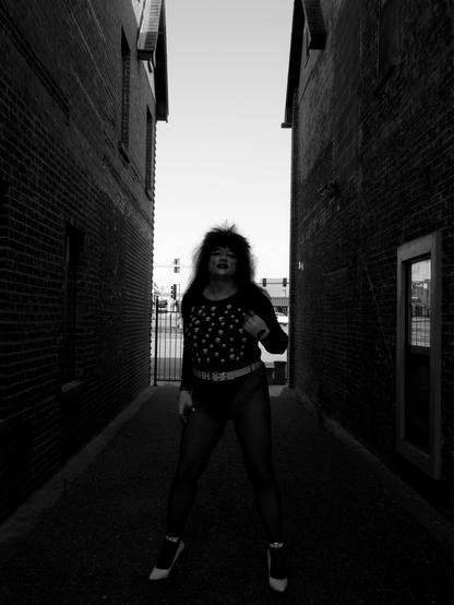Back Ally 80s Goth Black And White 