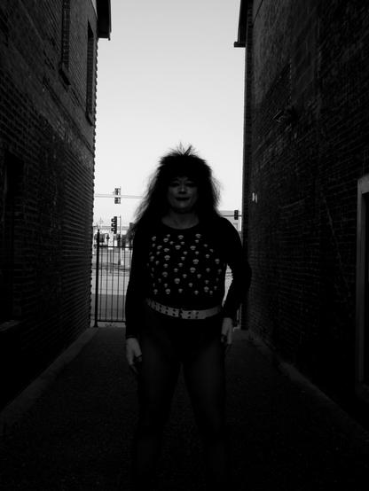 Back Ally 80s Goth Black And White 