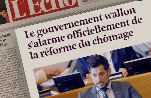L’Echo: le gouvernement wallon s’alarme officiellement de la réforme du chômage 