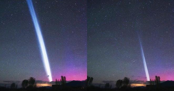 China Rocket's Experimental Fuel Dump Creates Glowing US Streak.