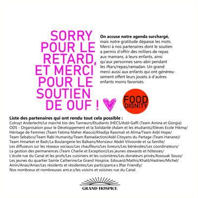 C’est la faute de l’agenda, mais on plaide non coupable quand même ! #Merci 
#GrandHospice
#JobDignity #FoodDignity #Brussel #women #femmes #vrouwen #metoo #homeless #Brussels #Brussel 