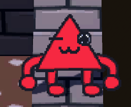 red triangle figure blinking at u