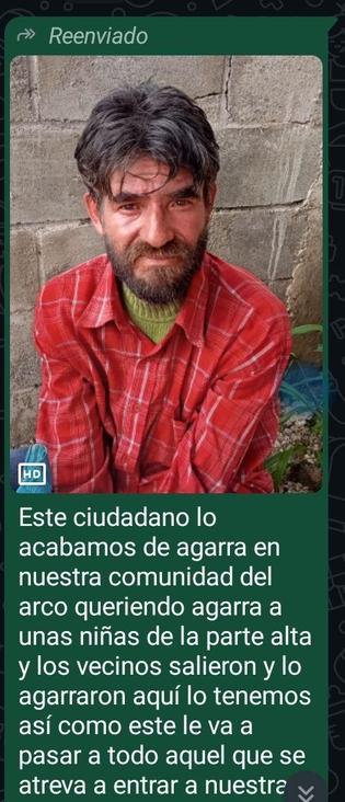 #Miranda || Captured by Neighbors in #Charallave.

▪️"Friend, this is a case that has outraged the community of La Mata in Charallave, especially the Lomas de Mata Linda area."

▪️Neighbors captured him trying to grab some girls from the area.

▪️The citizens' outrage is that this pervert was released 24 hours later.