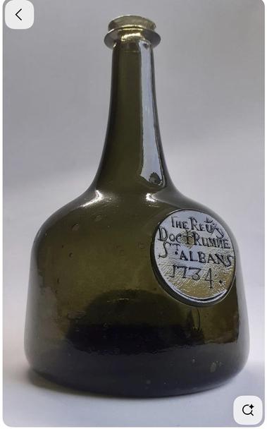 Early glass bottle