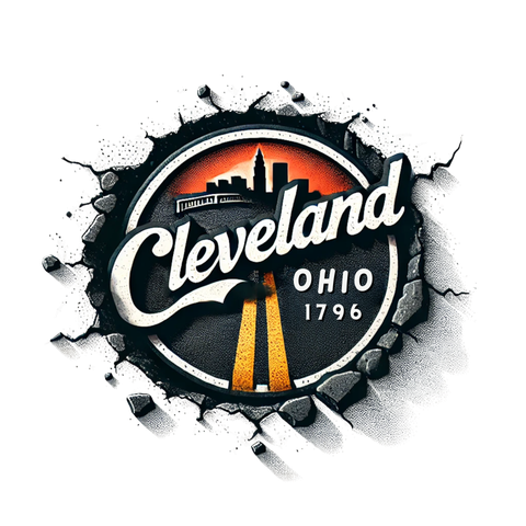Cleveland Ohio 1796 Pothole City Skyline Design