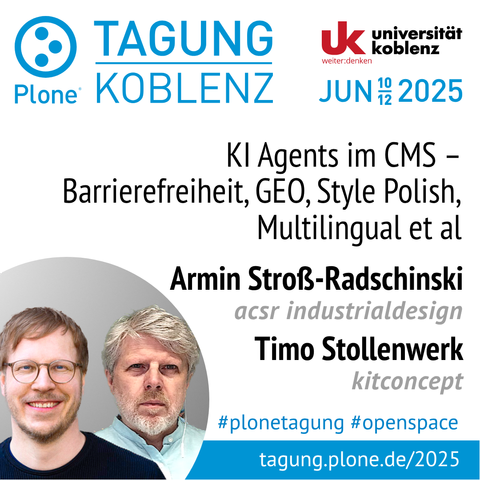 Talk Infos und Foto Timo Stollenwerk unnd Armin Stroß-Radschinski