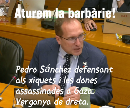 Mentre altres fugeixen, altres planten cara davant la barbàrie. Gràcies, Pedro Sánchez 