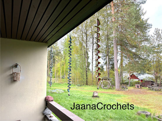 Wind spinners on the balcony