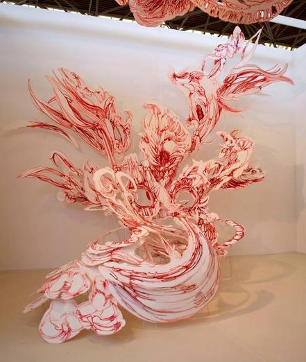 Scanning for Symbiosis 3 by Joris Kuipers, 2009 (acrylic paint on styrofoam)